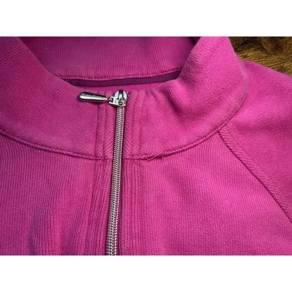 Classic Tommy Bahama XL Quarter Zip-Up Magenta Lounge Wear, Golf, Casual Resort - Picture 6 of 6